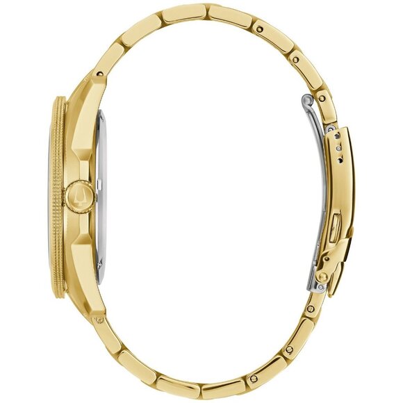 Bulova Men's Marine Star Stainless Steel Date Quartz Gold Watch - Picture 4 of 5